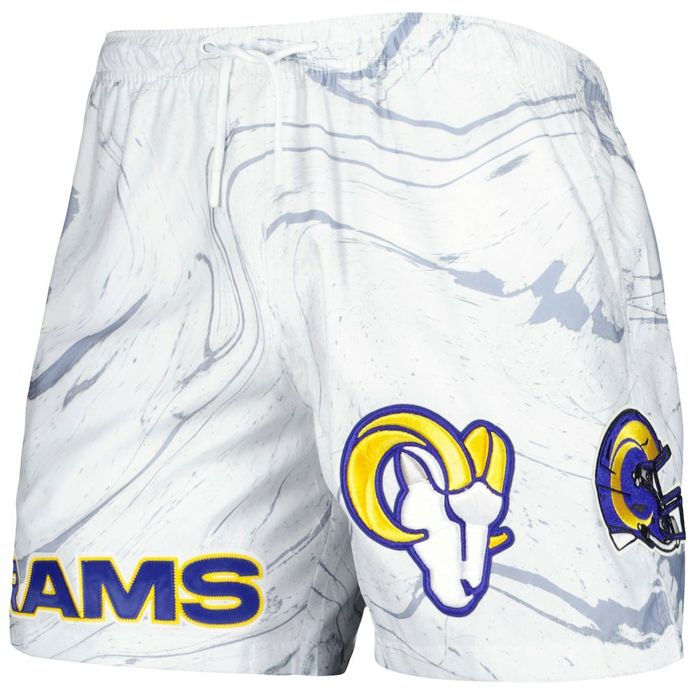 Los Angeles Rams Pro Standard Allover Marble Print Shorts White