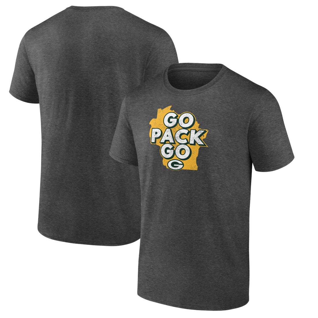 Green Bay Packers Passing Touchdown T-Shirt Charcoal