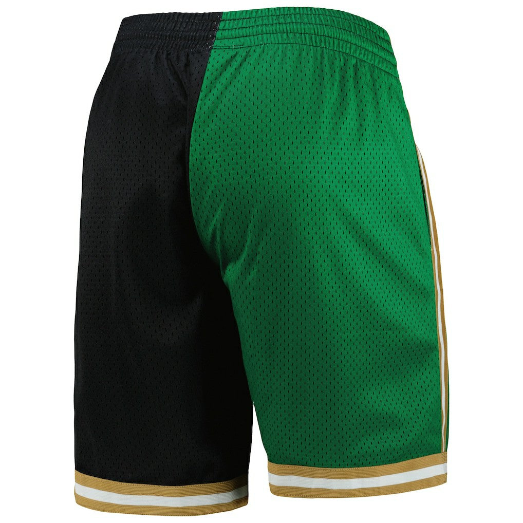 Boston Celtics Hardwood Classics 2007 Split Swingman Shorts Kelly Green/Black | Mitchell & Ness online