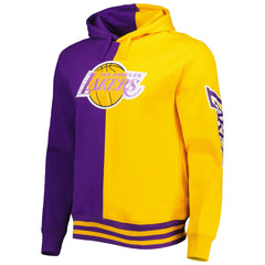 Los Angeles Lakers Hardwood Classics Split Pullover Hoodie Purple/Gold | Mitchell & Ness Lifestyle