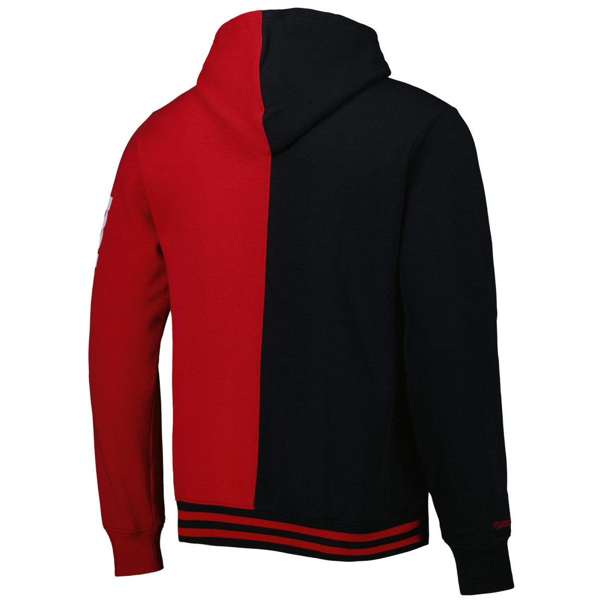 Miami Heat Hardwood Classics Split Pullover Hoodie Black/Red | Mitchell & Ness for sale