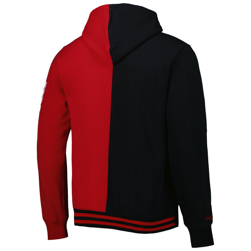 Miami Heat Hardwood Classics Split Pullover Hoodie Black/Red | Mitchell & Ness for sale