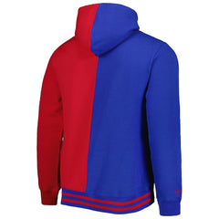 Philadelphia 76ers Hardwood Classics Split Pullover Hoodie Royal/Red | Mitchell & Ness