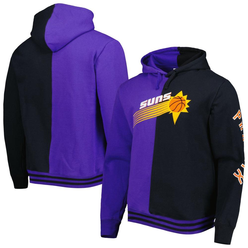 Phoenix Suns Hardwood Classics Split Pullover Hoodie Purple/Black | Mitchell & Ness discount