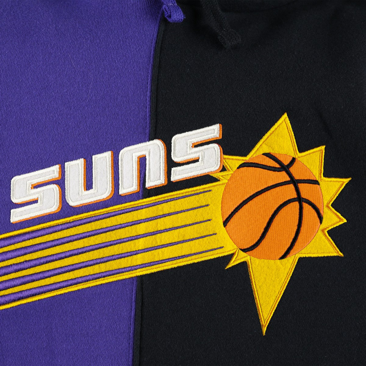 Phoenix Suns Hardwood Classics Split Pullover Hoodie Purple/Black | Mitchell & Ness discount