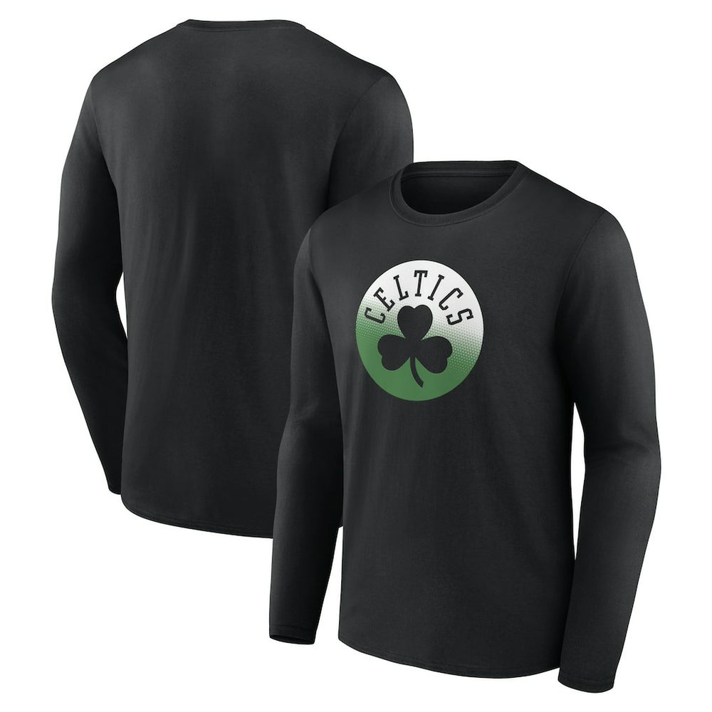 Boston Celtics Gradient Logo Long Sleeve T-Shirt Black