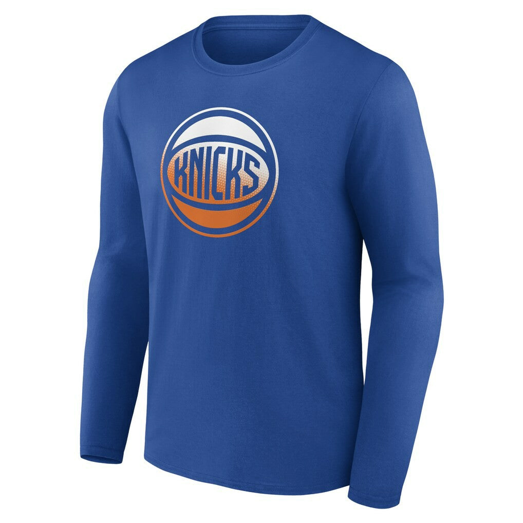 New York Knicks Gradient Logo Long Sleeve T-Shirt Blue