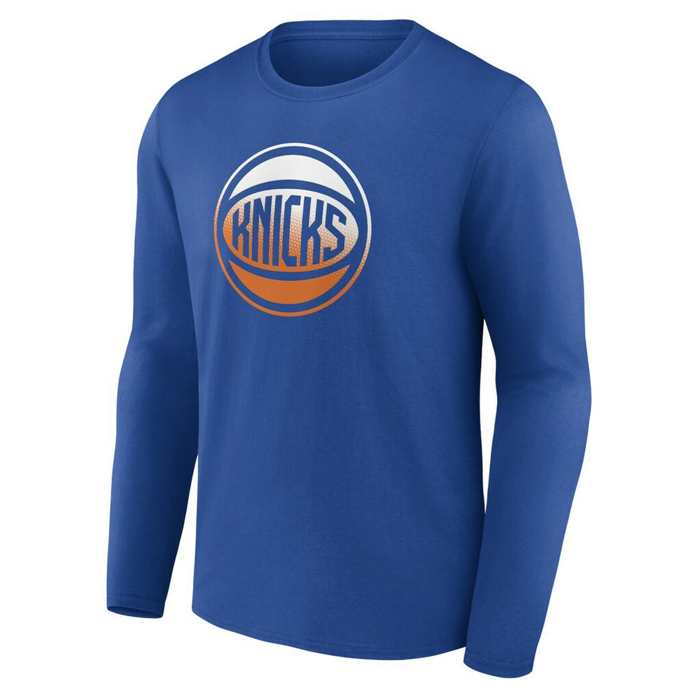 New York Knicks Gradient Logo Long Sleeve T-Shirt Blue