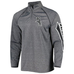 Chicago White Sox Stitches Wordmark Raglan Quarter-Zip Top - Heather Gray - MLB Online