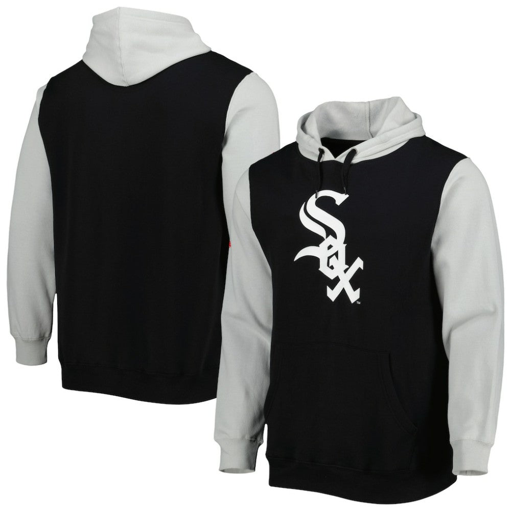 Chicago White Sox Stitches Team Pullover Hoodie - Black/Gray - MLB Discount