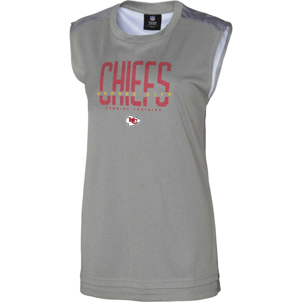 Kansas City Chiefs Women's No Sweat Tank Top Gray
