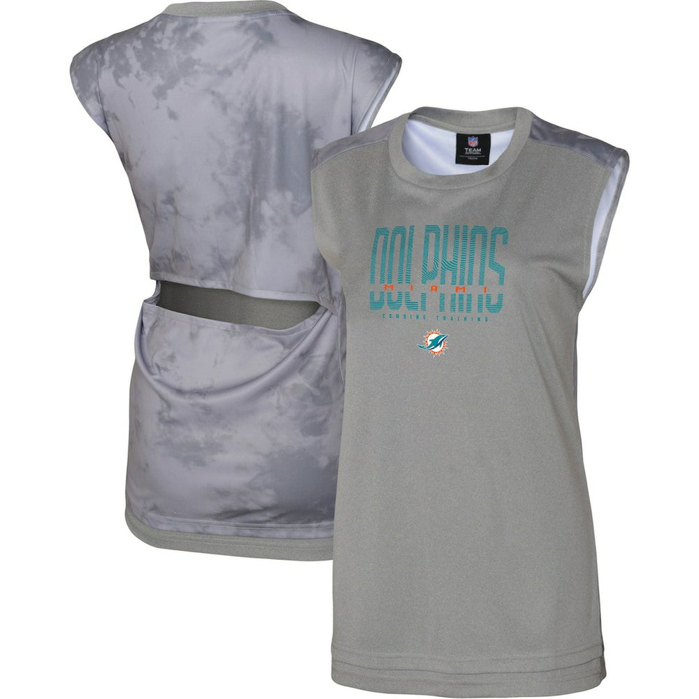 Miami Dolphins Women's No Sweat Tank Top Gray