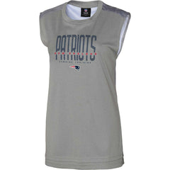 New England Patriots Women's No Sweat Tank Top Gray