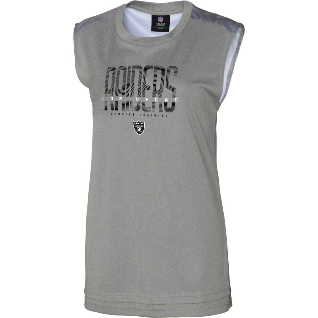Las Vegas Raiders Women's No Sweat Tank Top Gray