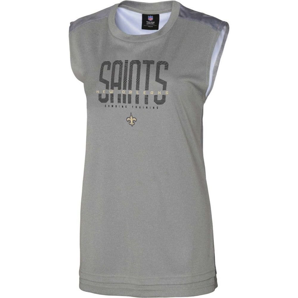 New Orleans Saints Women's No Sweat Tank Top Gray