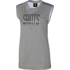 New Orleans Saints Women's No Sweat Tank Top Gray