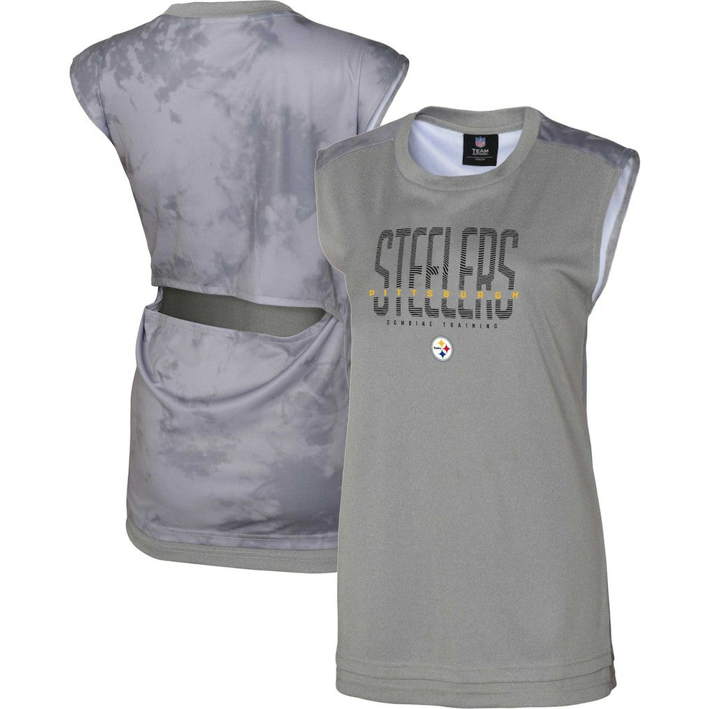 Pittsburgh Steelers Women's No Sweat Tank Top Gray