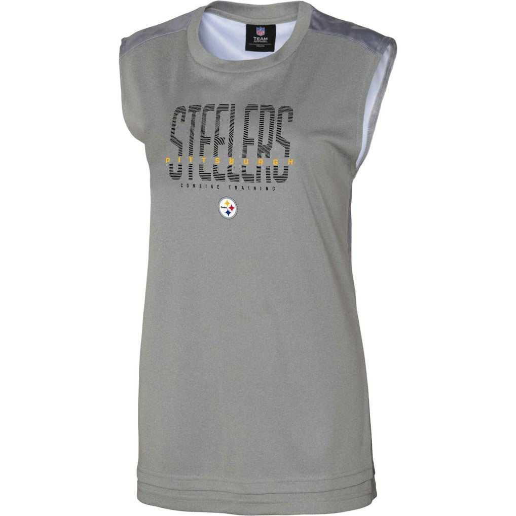 Pittsburgh Steelers Women's No Sweat Tank Top Gray