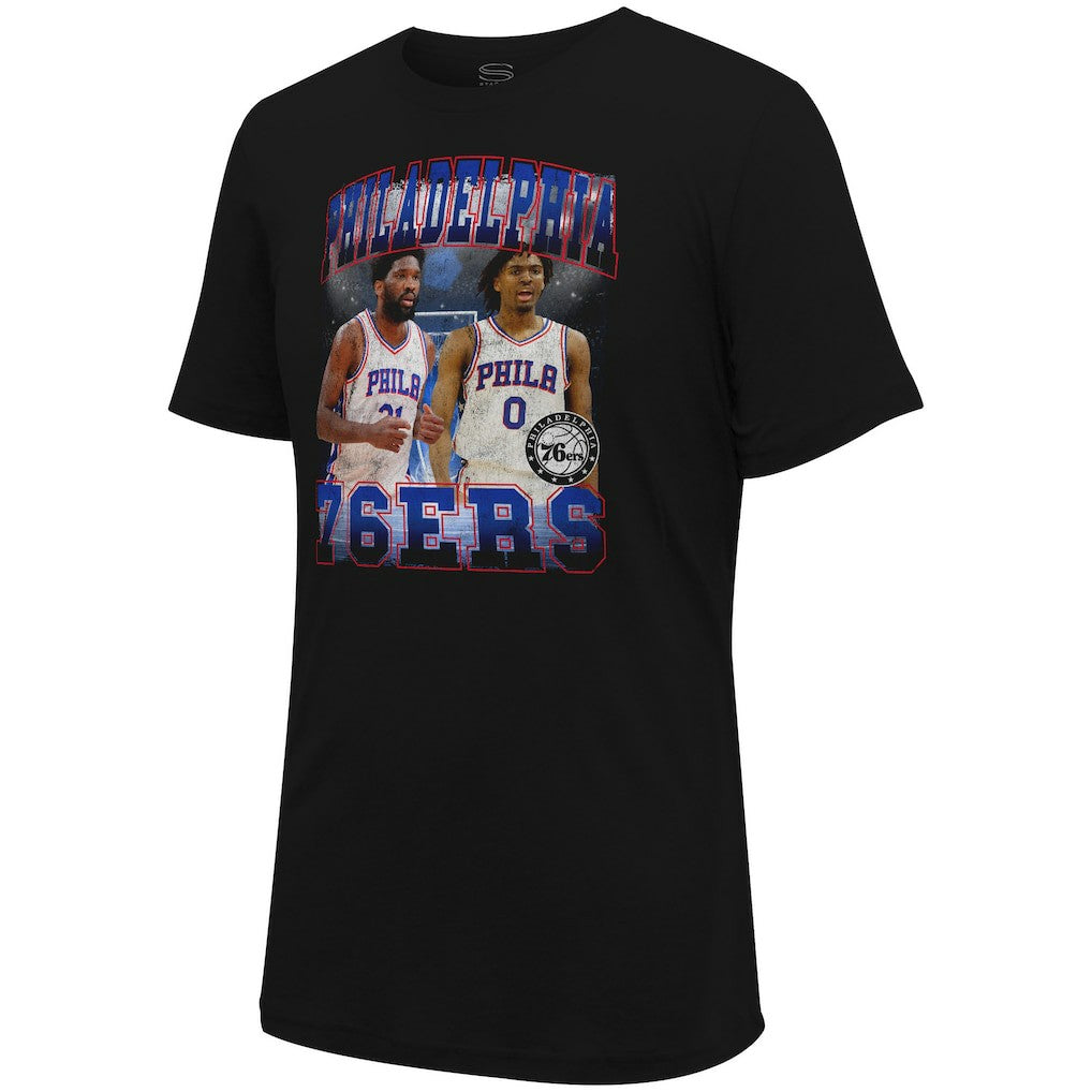 Joel Embiid & Tyrese Maxey Philadelphia 76ers Stadium Essentials Unisex Player Duo T-Shirt Black