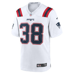 Nike Rhamondre Stevenson New England Patriots Game Player Jersey White