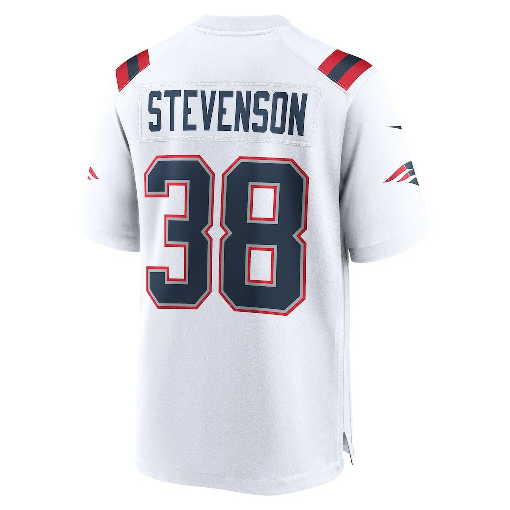 Nike Rhamondre Stevenson New England Patriots Game Player Jersey White