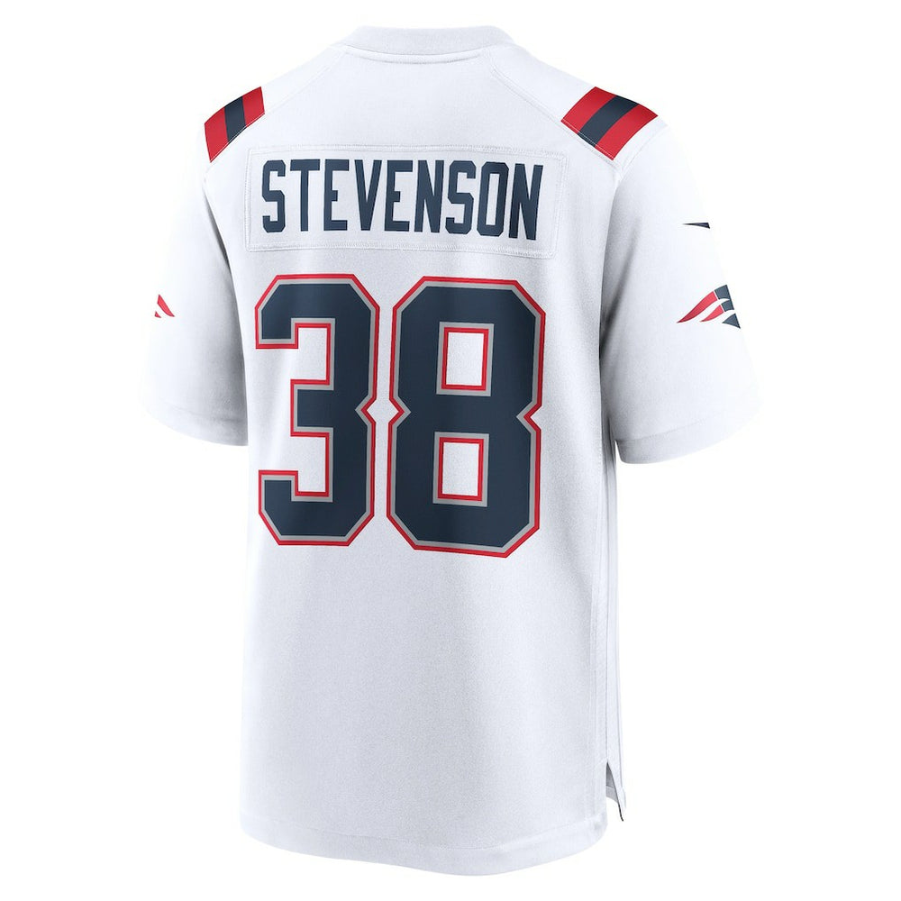 Nike Rhamondre Stevenson New England Patriots Game Player Jersey White