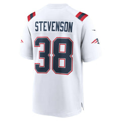 Nike Rhamondre Stevenson New England Patriots Game Player Jersey White