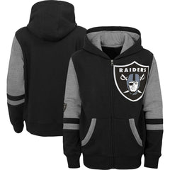 Las Vegas Raiders Preschool Stadium Color Block Full-Zip Hoodie Black