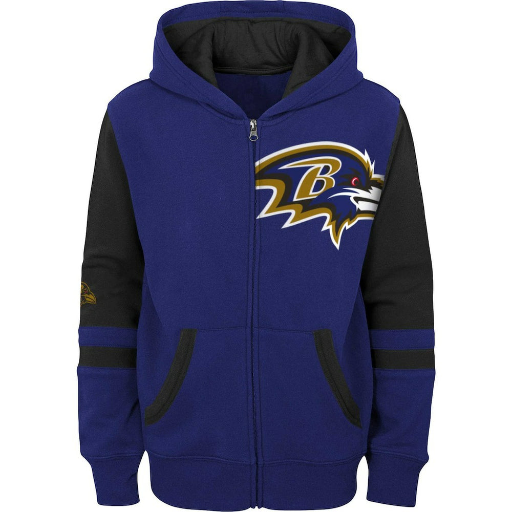 Baltimore Ravens Preschool Stadium Color Block Full-Zip Hoodie Purple