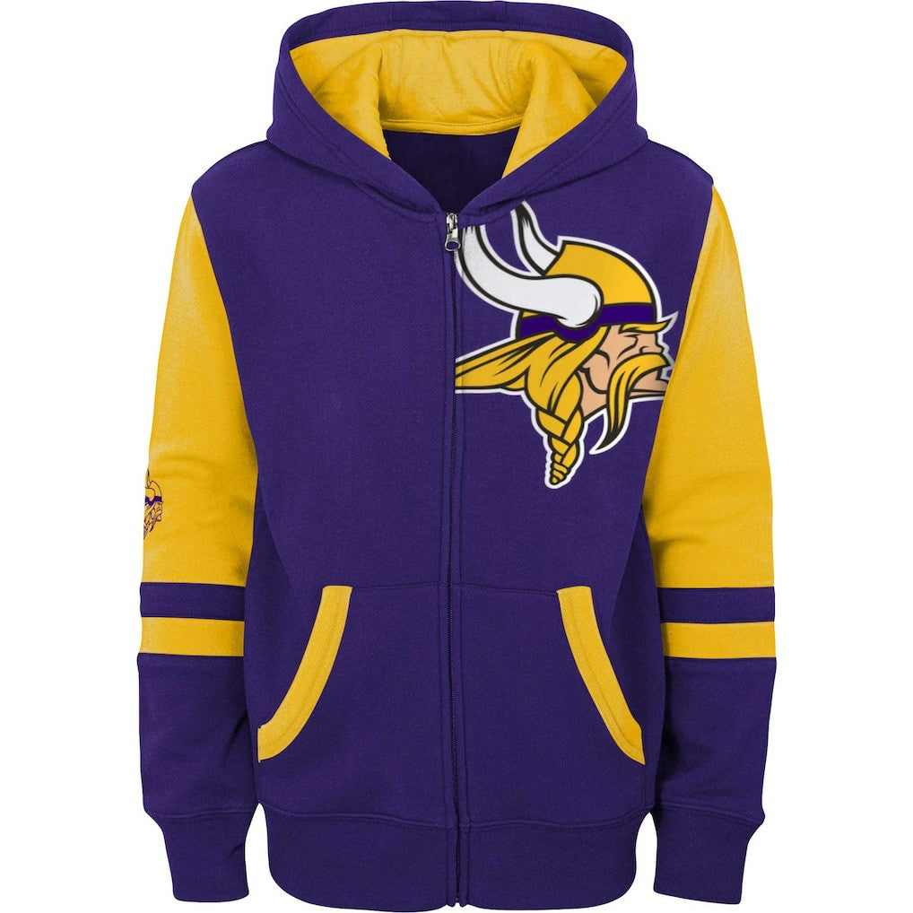 Minnesota Vikings Preschool Stadium Color Block Full-Zip Hoodie Purple