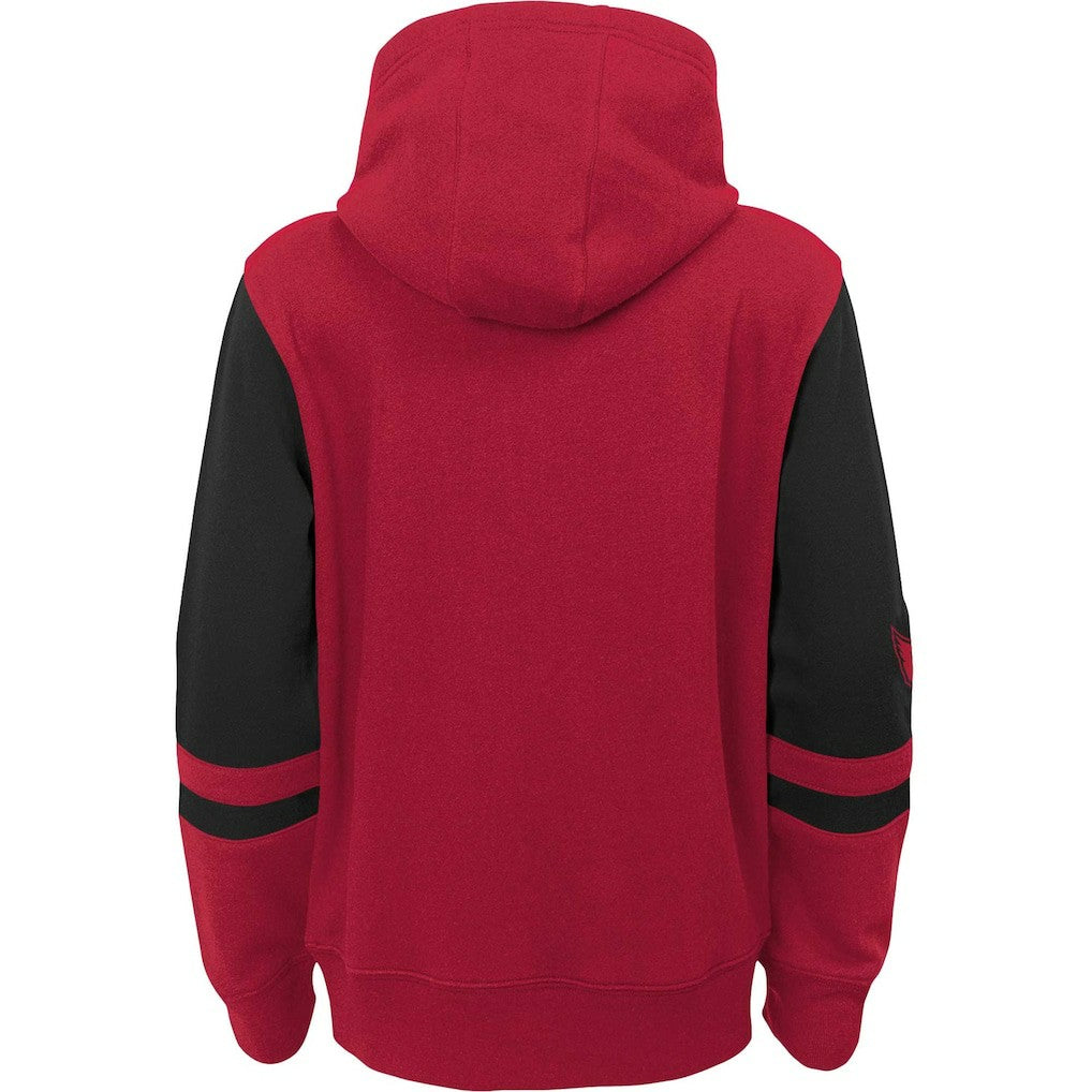 Arizona Cardinals Youth Colorblock Full-Zip Hoodie Cardinal