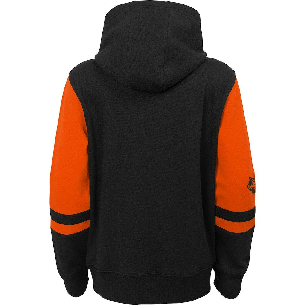 Cincinnati Bengals Youth Colorblock Full-Zip Hoodie Black