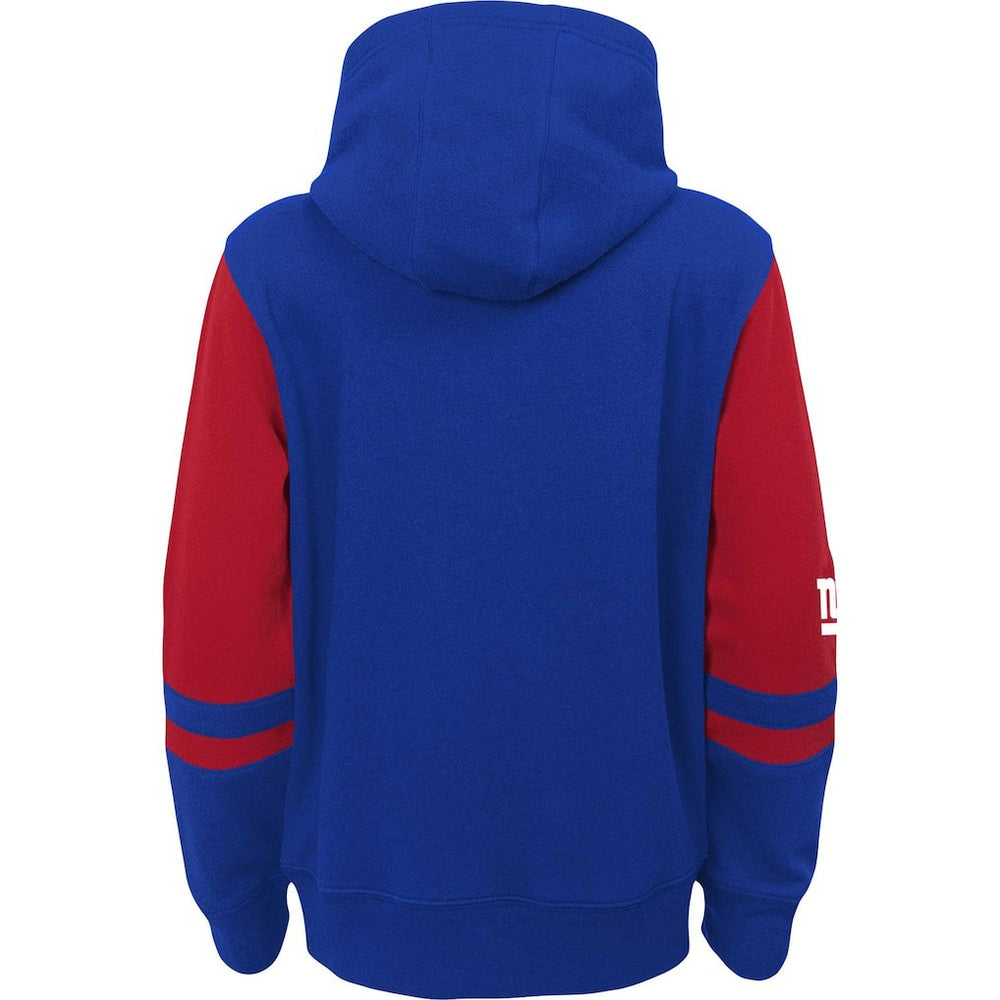New York Giants Youth Colorblock Full-Zip Hoodie Royal