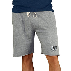 Las Vegas Raiders Concepts Sport Throwback Logo Mainstream Terry Shorts Gray