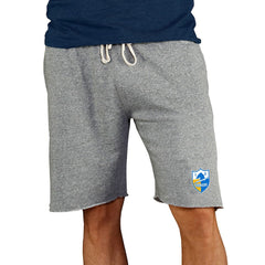Los Angeles Chargers Concepts Sport Throwback Logo Mainstream Terry Shorts Gray