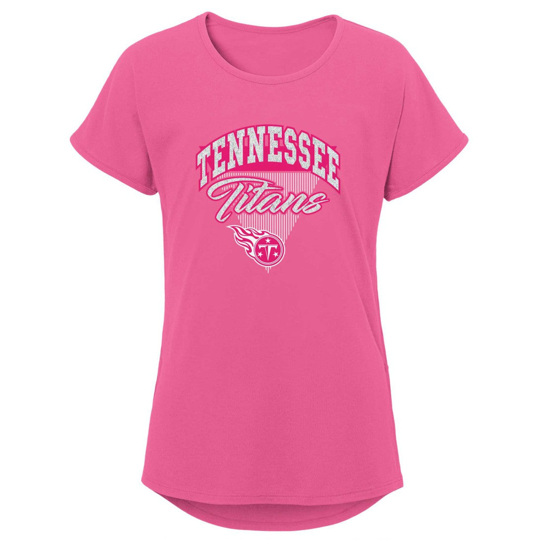 Tennessee Titans Girls Youth Playtime Dolman T-Shirt Pink