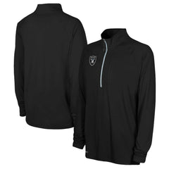 Las Vegas Raiders Combine Authentic Raglan Quarter-Zip Top Black