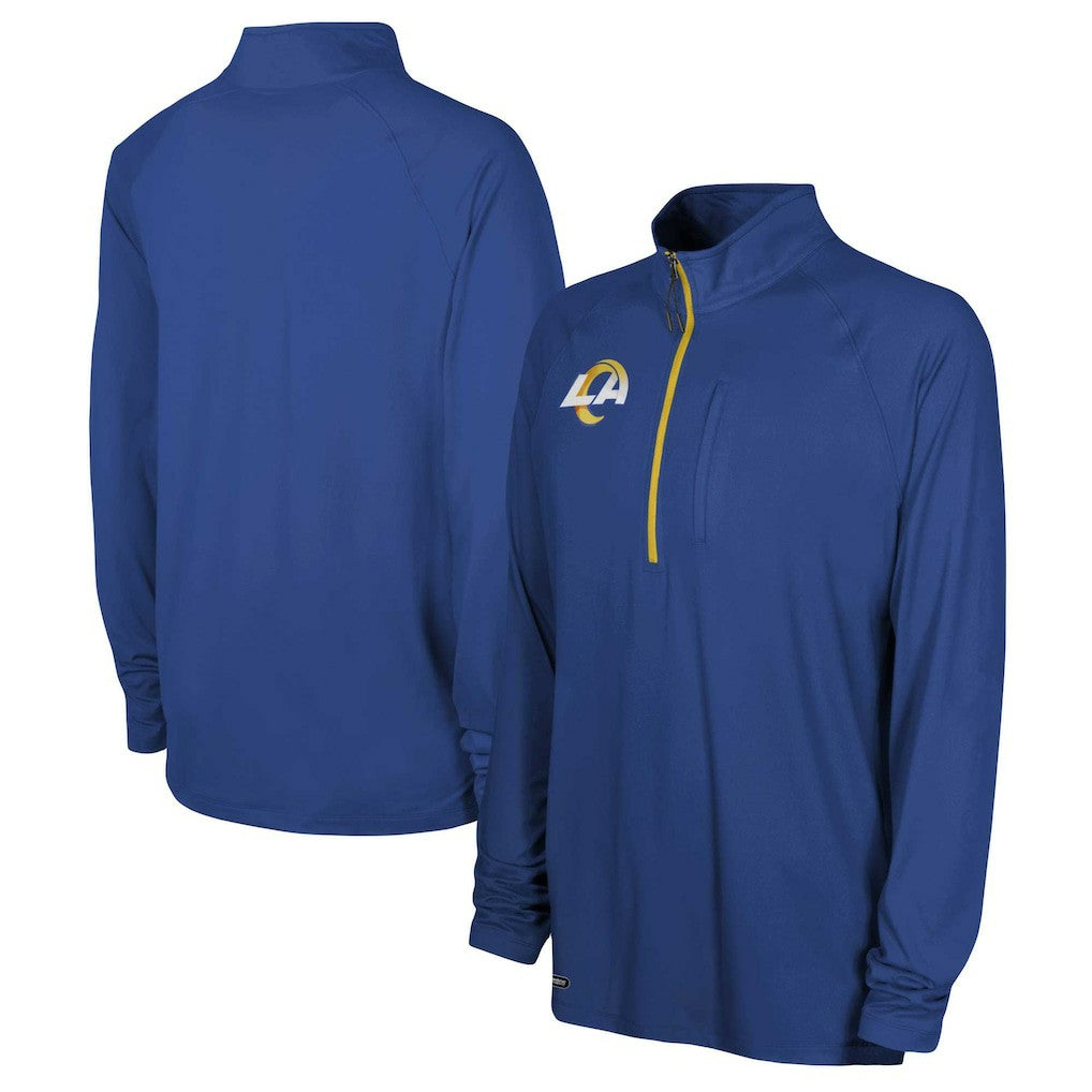 Los Angeles Rams Combine Authentic Raglan Quarter-Zip Top Royal