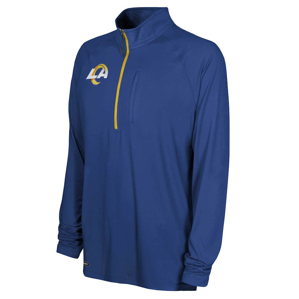 Los Angeles Rams Combine Authentic Raglan Quarter-Zip Top Royal