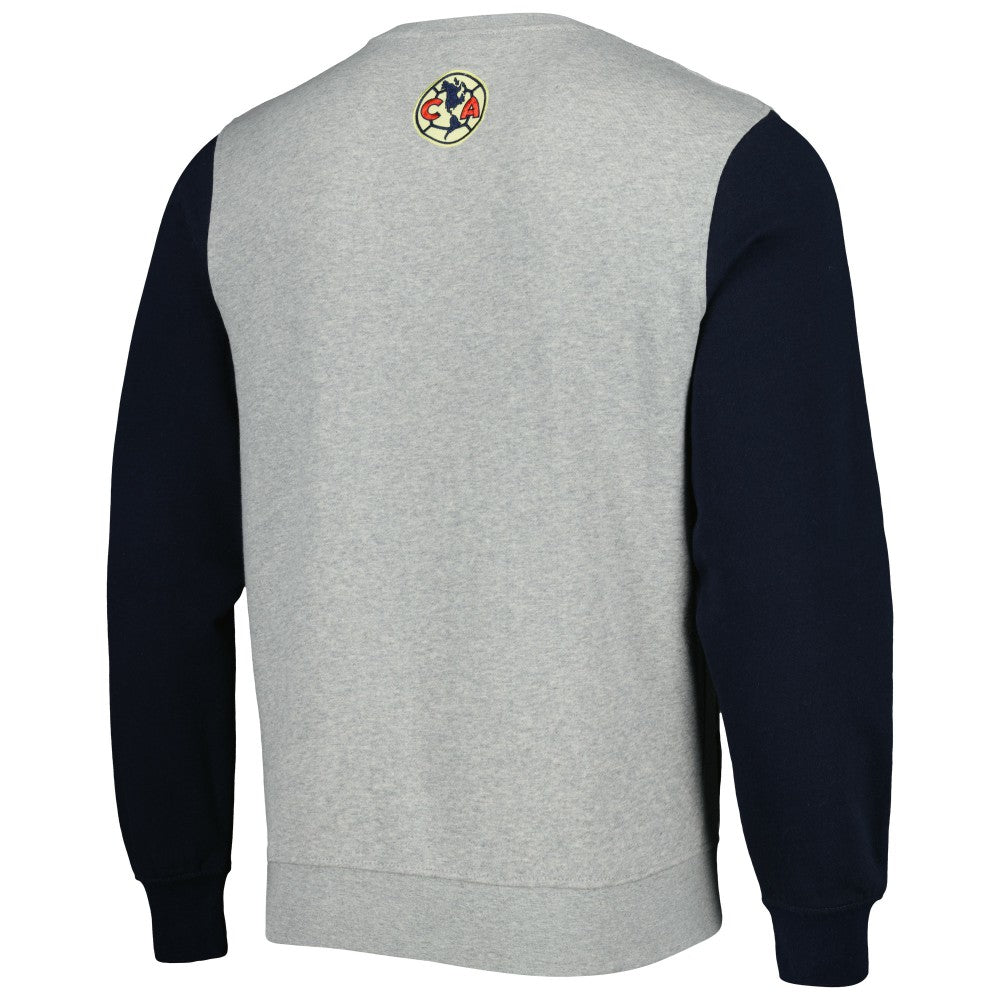 Club America Kangaroo Pullover Sweatshirt Gray/Navy