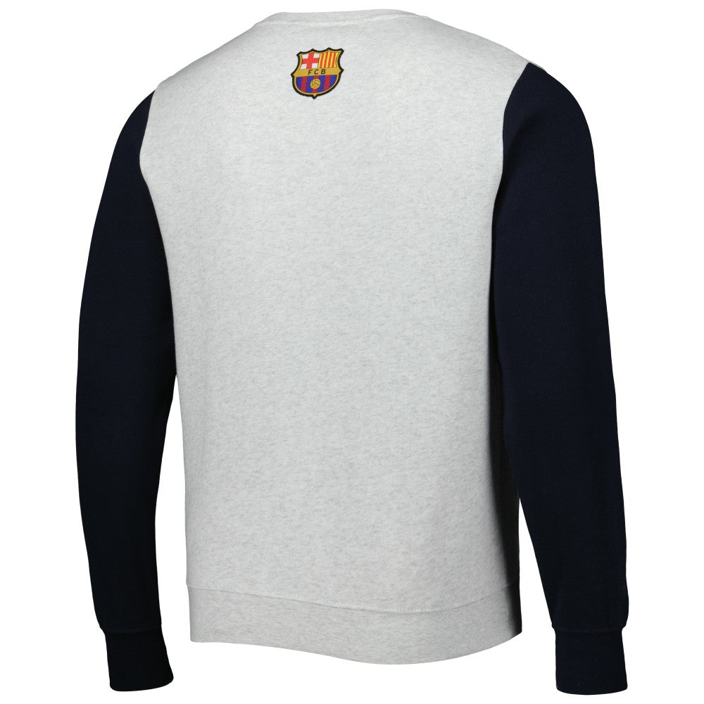 Barcelona Kangaroo Pullover Sweatshirt Gray/Navy