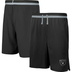 Las Vegas Raiders Cool Down Tri-Color Elastic Training Shorts Black