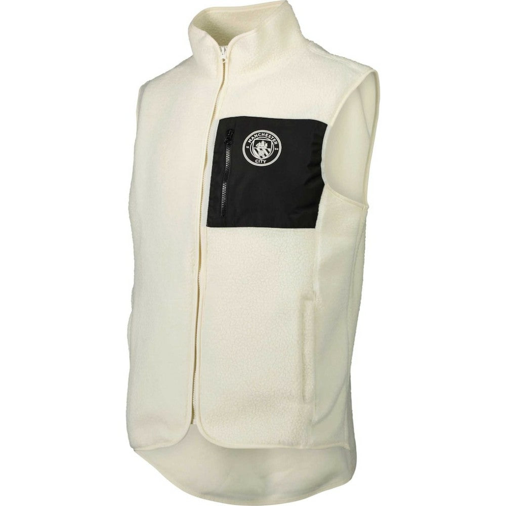 Manchester City Pile Full-Zip Vest White