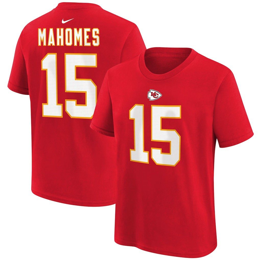 Nike Patrick Mahomes Kansas City Chiefs Youth Player Name & Number T-Shirt Red