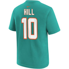 Nike Tyreek Hill Miami Dolphins Youth Player Name & Number T-Shirt Aqua