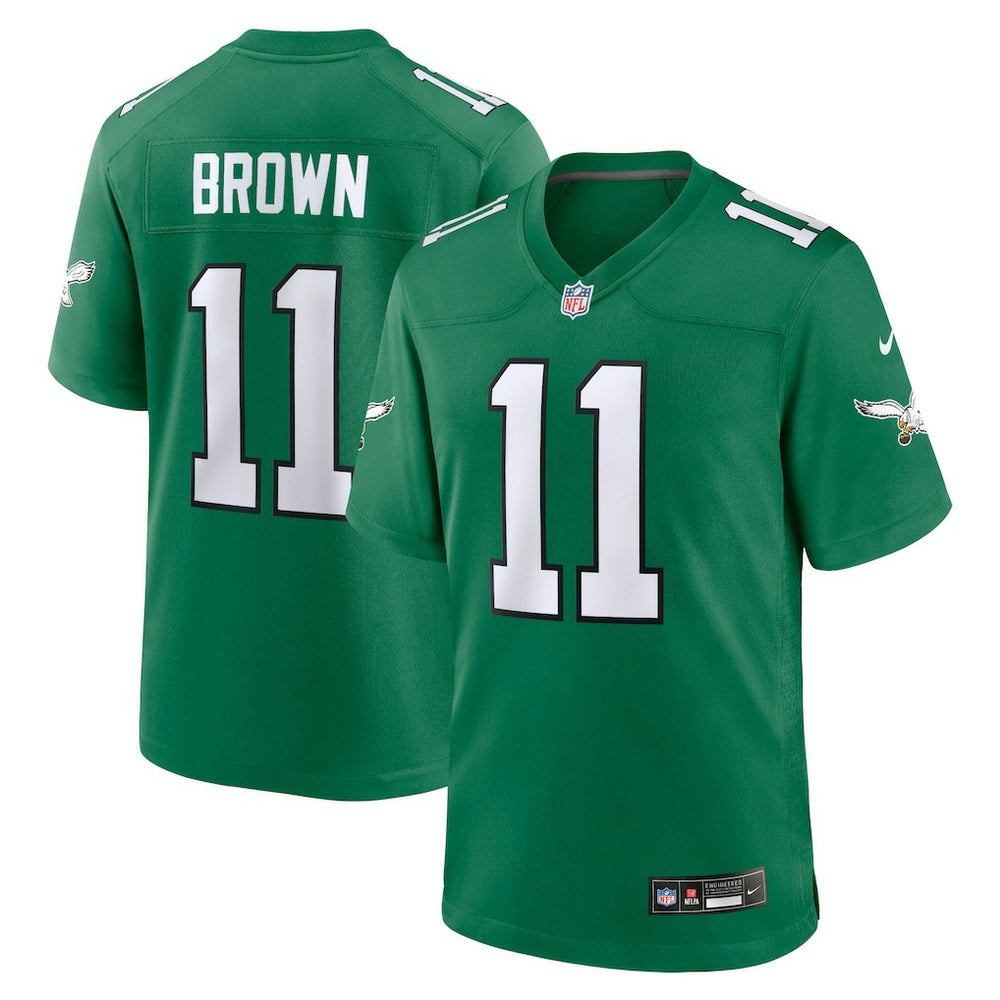 Nike A.J. Brown Philadelphia Eagles Youth Game Jersey Kelly Green