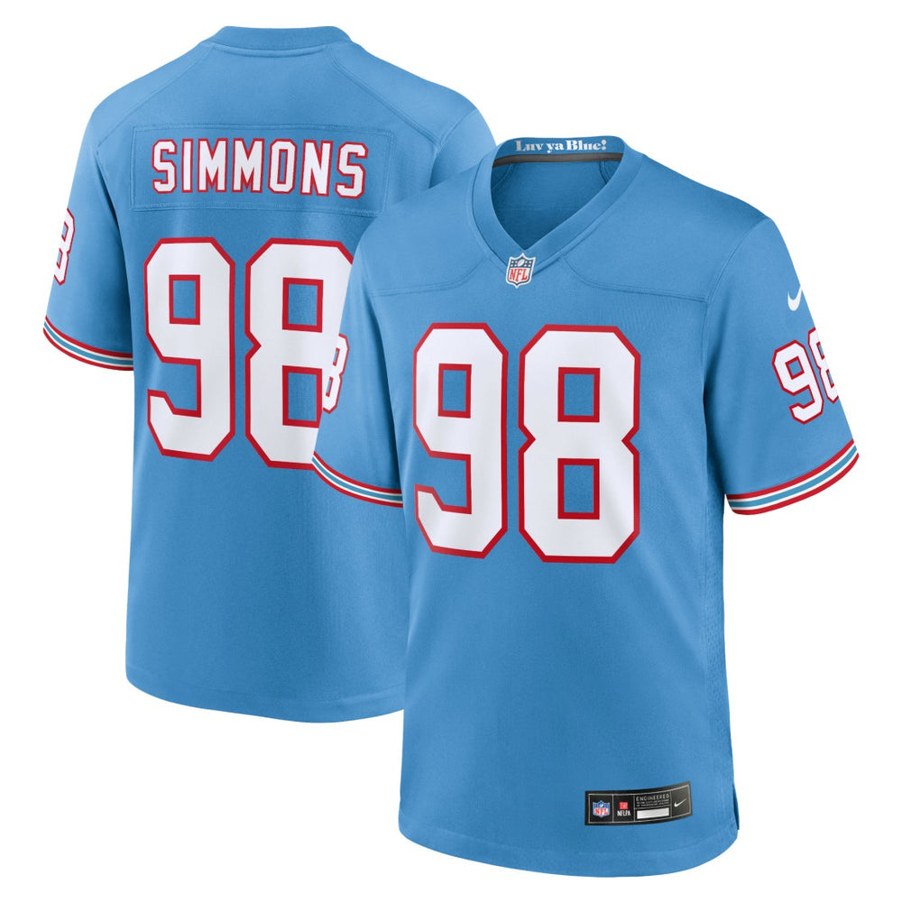 Nike Jeffery Simmons Tennessee Titans Youth Game Jersey Light Blue