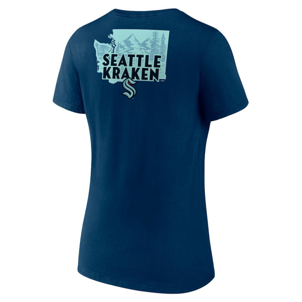 Seattle Kraken Women's Territorial V-Neck T-Shirt - Deep Sea Blue - NHL 5194614