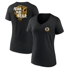 Boston Bruins Women's Territorial V-Neck T-Shirt - Black - NHL 5194630