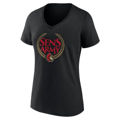 Ottawa Senators Women's Shout Out V-Neck T-Shirt - Black - NHL 5194662